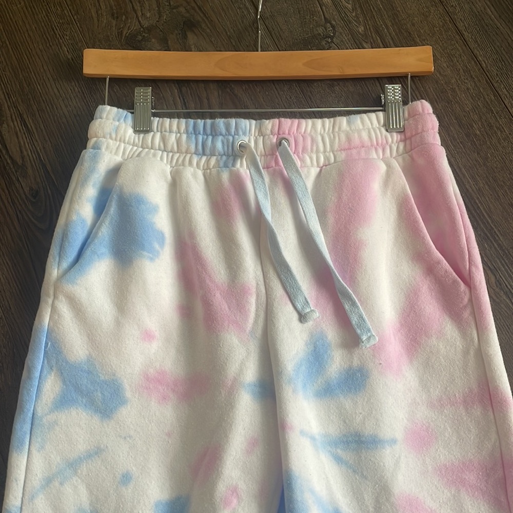 Pink and blue tie die joggers Small - Picture 3 of 7